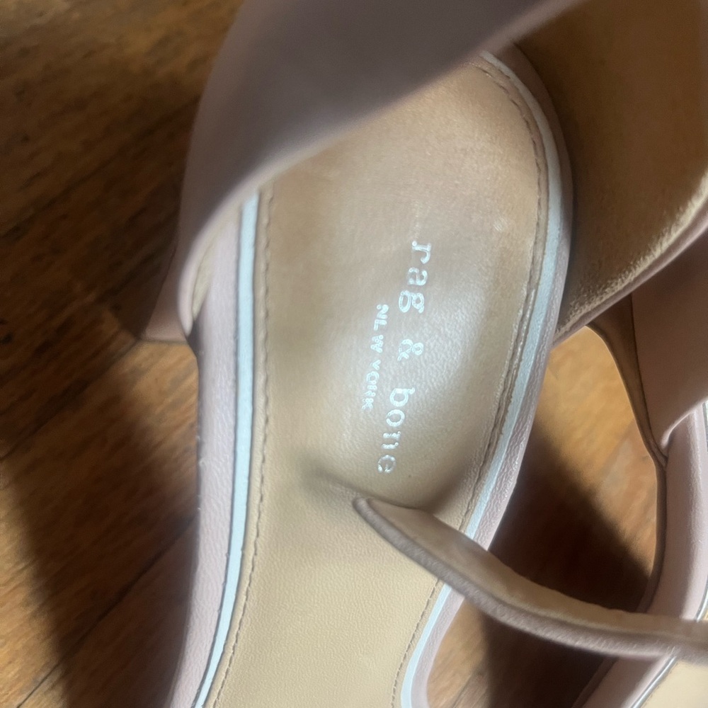 Rag & Bone ELLIS SANDAL Beige Ankle Strap Heels size 37 vguc - Picture 5 of 14